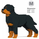 Jekca - Rottweiler 02 - Big - Lego - Sculpture - Construction - 4D - Brick Animals - Toys