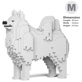 Jekca - Samoyed 01 - Big - Lego - Scultura - Costruzione - 4D - Animali di Mattoncini - Toys