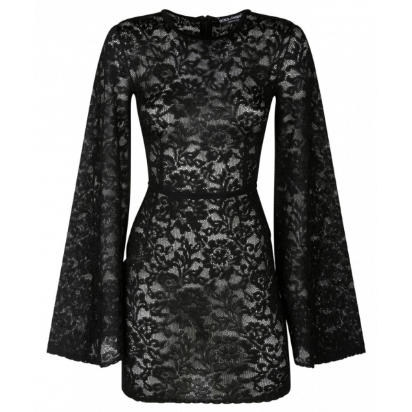 Dolce & Gabbana - Black Lace Mini Dress - Dolce & Gabbana Exclusive Luxury Collection