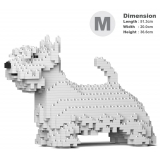 Jekca - Scottish Terrier 01-M02 - Big - Lego - Scultura - Costruzione - 4D - Animali di Mattoncini - Toys