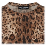 Dolce & Gabbana - Animalier Brown Cashmere Sweater - Dolce & Gabbana Exclusive Luxury Collection