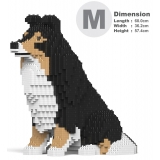 Jekca - Shetland Sheepdog 03-M02 - Big - Lego - Sculpture - Construction - 4D - Brick Animals - Toys