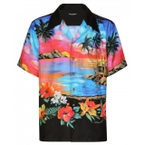 Dolce & Gabbana - Hawaii Silk Graphic Print Short Sleeve Shirt - Dolce & Gabbana Exclusive Luxury Collection