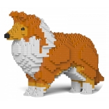 Jekca - Shetland Sheepdog 01-S13 - Big - Lego - Sculpture - Construction - 4D - Brick Animals - Toys