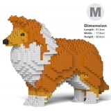 Jekca - Shetland Sheepdog 01-S13 - Big - Lego - Sculpture - Construction - 4D - Brick Animals - Toys