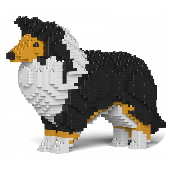 Jekca - Shetland Sheepdog 01-S02 - Big - Lego - Sculpture - Construction - 4D - Brick Animals - Toys