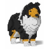 Jekca - Shetland Sheepdog 01-S02 - Big - Lego - Sculpture - Construction - 4D - Brick Animals - Toys