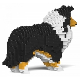 Jekca - Shetland Sheepdog 01-S02 - Big - Lego - Sculpture - Construction - 4D - Brick Animals - Toys