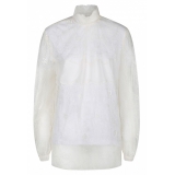 Dolce & Gabbana - White Sheer Lace Blouse - Dolce & Gabbana Exclusive Luxury Collection