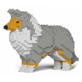 Jekca - Shetland Sheepdog 01-M01 - Big - Lego - Sculpture - Construction - 4D - Brick Animals - Toys