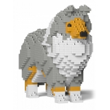 Jekca - Shetland Sheepdog 01-M01 - Big - Lego - Sculpture - Construction - 4D - Brick Animals - Toys