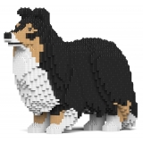 Jekca - Shetland Sheepdog 02-M02 - Big - Lego - Sculpture - Construction - 4D - Brick Animals - Toys