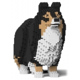 Jekca - Shetland Sheepdog 02-M02 - Big - Lego - Sculpture - Construction - 4D - Brick Animals - Toys