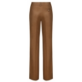 Dolce & Gabbana - Camel Brown Straight Leg Trousers - Dolce & Gabbana Exclusive Luxury Collection