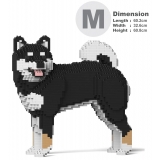 Jekca - Shiba Inu 02-M01 - Big - Lego - Sculpture - Construction - 4D - Brick Animals - Toys