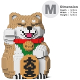 Jekca - Lucky Shiba Inu 01-M01 - Big - Lego - Scultura - Costruzione - 4D - Animali di Mattoncini - Toys