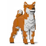 Jekca - Shiba Inu 01-M01 - Big - Lego - Sculpture - Construction - 4D - Brick Animals - Toys