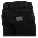 Dolce & Gabbana - Black Stretch Cotton Cargo Jeans - Dolce & Gabbana Exclusive Luxury Collection