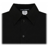 Dolce & Gabbana - Black Cotton Martini Shirt - Dolce & Gabbana Exclusive Luxury Collection