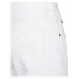 Dolce & Gabbana - Pantaloni con Dettagli in Pizzo Bianco - Dolce & Gabbana Exclusive Luxury Collection