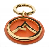 Avvenice - Premium Leather Pendant - Orange - Keychain - Handmade in Italy - Exclusive Luxury Collection