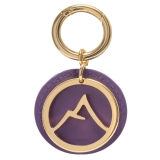 Avvenice - Premium Leather Pendant - Purple - Keychain - Handmade in Italy - Exclusive Luxury Collection