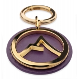 Avvenice - Premium Leather Pendant - Purple - Keychain - Handmade in Italy - Exclusive Luxury Collection