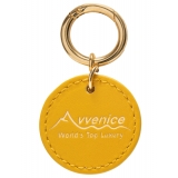 Avvenice - Ciondolo in Pelle Premium - Giallo - Portachiavi - Handmade in Italy - Exclusive Luxury Collection