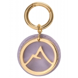 Avvenice - Premium Leather Pendant - Lilac - Keychain - Handmade in Italy - Exclusive Luxury Collection