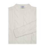 Avvenice - Heaven - Woman Loro Piana Cashmere Sweater - White - Knitwear - Luxury Exclusive Collection