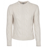 Avvenice - Heaven - Woman Loro Piana Cashmere Sweater - White - Knitwear - Luxury Exclusive Collection