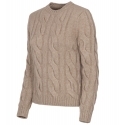 Avvenice - Heaven - Woman Loro Piana Cashmere Sweater - Tundra - Knitwear - Luxury Exclusive Collection