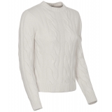 Avvenice - Heaven - Woman Loro Piana Cashmere Sweater - White - Knitwear - Luxury Exclusive Collection