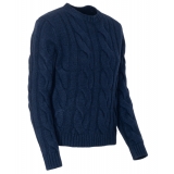 Avvenice - Heaven - Woman Loro Piana Cashmere Sweater - Blue - Knitwear - Luxury Exclusive Collection