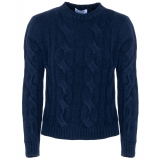 Avvenice - Heaven - Woman Loro Piana Cashmere Sweater - Blue - Knitwear - Luxury Exclusive Collection