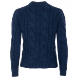 Avvenice - Heaven - Woman Loro Piana Cashmere Sweater - Blue - Knitwear - Luxury Exclusive Collection