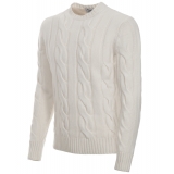 Avvenice - Heaven - Maglione Uomo in Cashmere Loro Piana - Bianco - Maglieria - Luxury Exclusive Collection