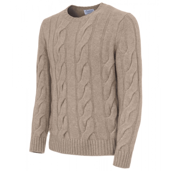 Avvenice - Heaven - Man Loro Piana Cashmere Sweater - Tundra - Knitwear - Luxury Exclusive Collection