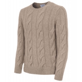 Avvenice - Heaven - Man Loro Piana Cashmere Sweater - Tundra - Knitwear - Luxury Exclusive Collection