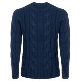 Avvenice - Heaven - Maglione Uomo in Cashmere Loro Piana - Blu - Maglieria - Luxury Exclusive Collection