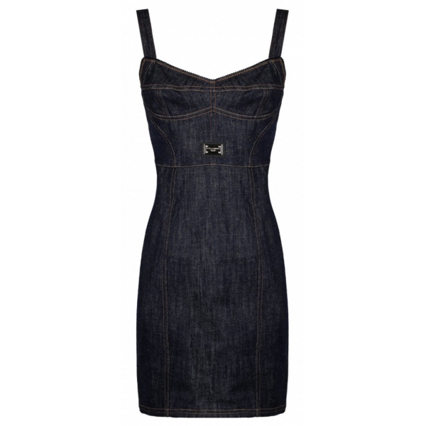 Dolce & Gabbana - Stretch Design Denim Dress - Dolce & Gabbana Exclusive Luxury Collection