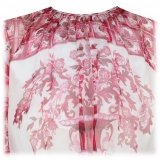 Dolce & Gabbana - Fucsia Maiolica Print Chiffon Dress - Dolce & Gabbana Exclusive Luxury Collection