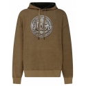 Dolce & Gabbana - Sand Brown Cotton Logo Print Hoodie - Dolce & Gabbana Exclusive Luxury Collection