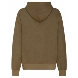 Dolce & Gabbana - Sand Brown Cotton Logo Print Hoodie - Dolce & Gabbana Exclusive Luxury Collection