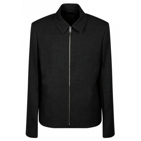 Givenchy - Virgin Wool Grey Melange Short Jacket - Givenchy Exclusive Luxury Collection