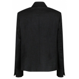 Givenchy - Virgin Wool Grey Melange Short Jacket - Givenchy Exclusive Luxury Collection