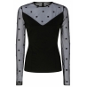 Givenchy - Black Milano Stitch Top with 4G Tulle - Givenchy Exclusive Luxury Collection