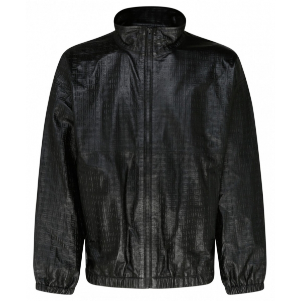 Givenchy - Black Nappa Leather 4G Jogging Jacket - Givenchy Exclusive Luxury Collection