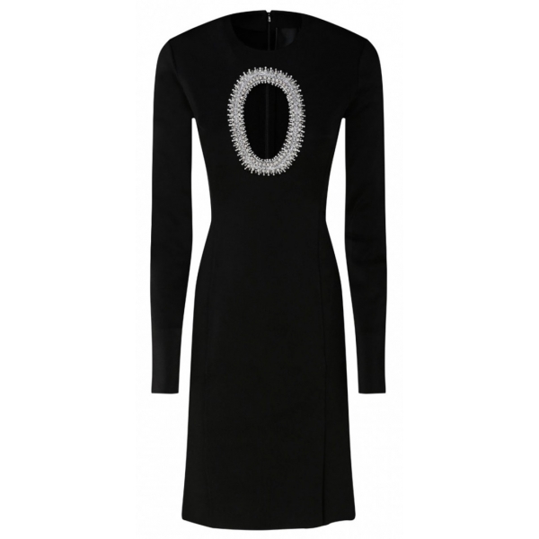 Givenchy - Black Pearl and Crystal Knitted Long Dress - Givenchy Exclusive Luxury Collection