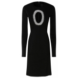 Givenchy - Black Pearl and Crystal Knitted Long Dress - Givenchy Exclusive Luxury Collection